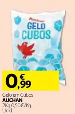 Auchan Gelo em Cubos Auchan promoção