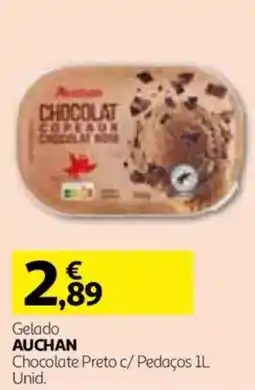 Auchan Gelado Auchan Chocolate Preto c/ Pedaços promoção