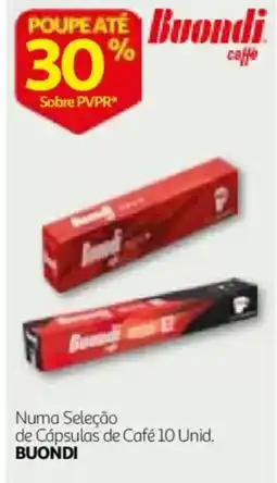 Auchan Numa seleção de cápsulas de café buondi promoção