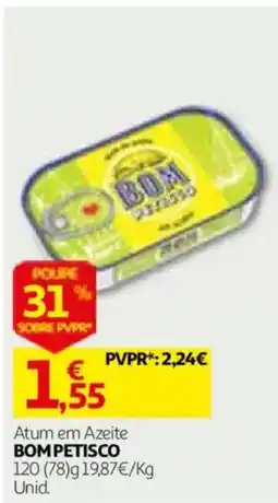Auchan Atum em Azeite Bom Petisco promoção