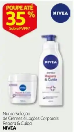 Auchan Nivea creme e loção corporal repara & cuida promoção