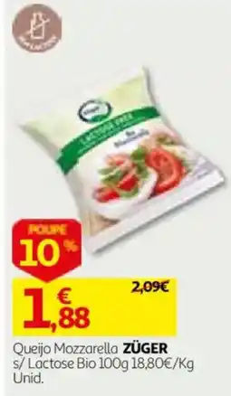 Auchan Queijo Mozzarella Züger promoção