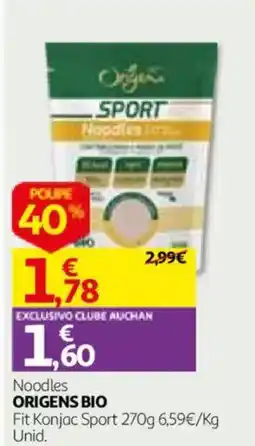 Auchan Noodles Origens Bio promoção