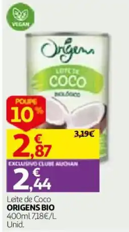Auchan Leite de Coco Origens Bio promoção