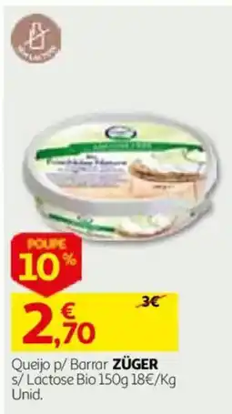 Auchan Queijo p/ Barrar ZÜGER promoção