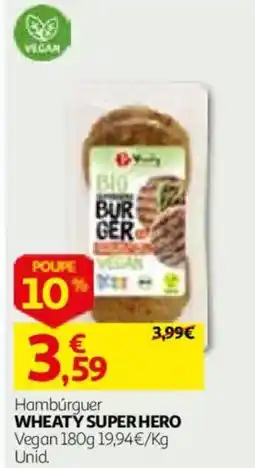 Auchan Hambúrguer wheaty super hero promoção