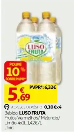 Auchan Bebida Luso Fruta promoção