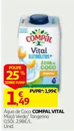Auchan Água de Coco Compal Vital promoção