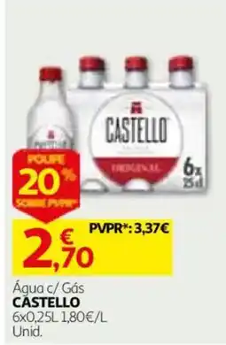 Auchan Água c/ Gás CASTELLO promoção