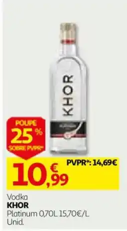 Auchan Vodka Khor Platinum promoção
