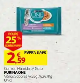 Auchan comida húmida p/ gato purina one promoção