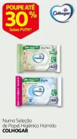 Auchan Numa Seleção de Papel Higiénico Húmido Colhogar promoção