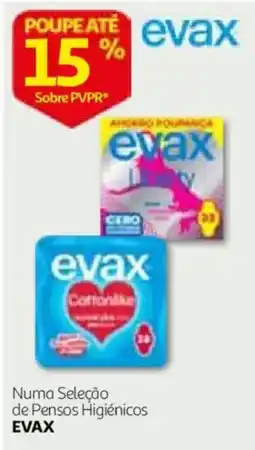 Auchan Numa seleção de pensos higiénicos evax promoção