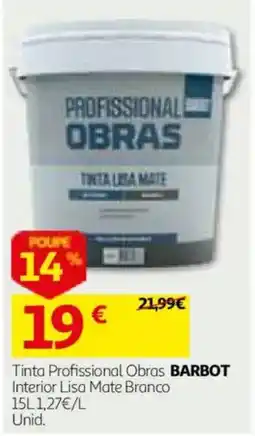 Auchan Tinta Professional Obras Barbott Interior Lisa Mate Branco promoção