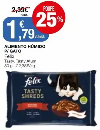 Intermarché Alimento Húmedo P/ Gato Felix 80g promoção