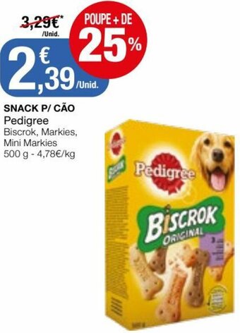 Intermarché Snack P/Cão Pedigree 500g promoção