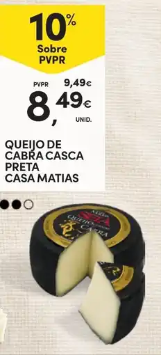 Continente Queijo de cabra casca preta casa matias promoção