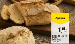 Continente Broa de milho doce promoção