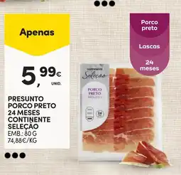 Continente Presunto porco preto 24 meses continente seleção promoção
