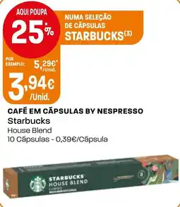 Intermarché Café em cápsulas by nespresso starbucks house blend promoção