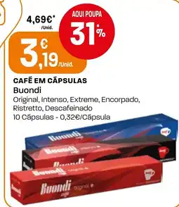 Intermarché Café em cápsulas buondi promoção