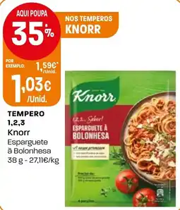 Intermarché Tempero Knorr Esparguete à Bolonhesa promoção