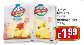Queijo limiano fatias original/light