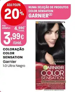 Intermarché Coloração color sensation garnier 1.0 ultra negro promoção