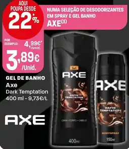 Intermarché Gel de banho axe dark temptation promoção