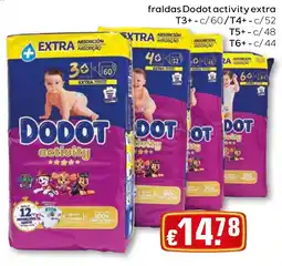 Bolama fraldas dodot activity extra promoção