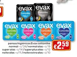 Bolama pensos higiénicos evax cottonlike promoção