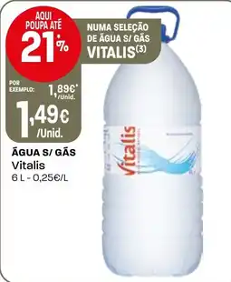 Intermarché Água s/ gás vitalis promoção