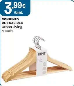 Intermarché Conjunto de 5 cabides urban living madeira promoção
