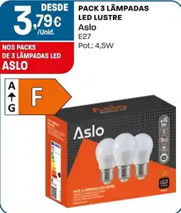 Intermarché Pack 3 lâmpadas led lustre aslo promoção