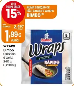 Intermarché Wraps Bimbo Clássico promoção