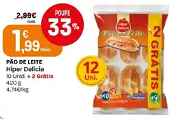 Intermarché Pão de leite hiper delicia promoção