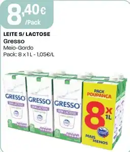 Intermarché Leite s/ lactose gresso meio-gordo promoção