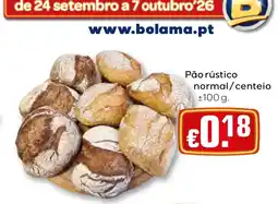 Bolama Pão rústico normal/centeio promoção