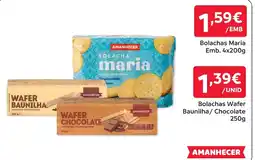 Amanhecer Bolachas maria promoção