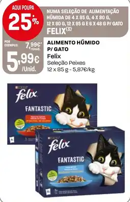Intermarché Alimento húmido p/ gato felix seleção peixes promoção