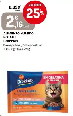 Intermarché Alimento húmido p/ gato brekkies frango/peru, salmão/atun promoção