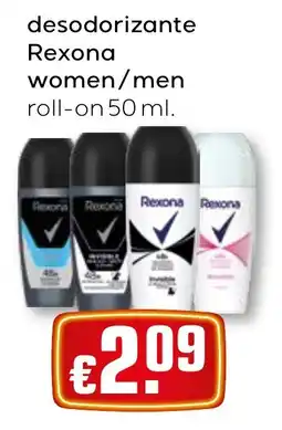 Bolama desodorante rexona women/men roll-on promoção