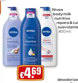 Bolama Nivea body milk nutritivo promoção