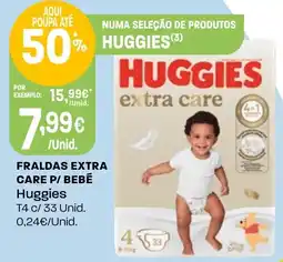 Intermarché Fraldas extra care p/ bebê huggies promoção