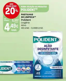 Intermarché Polident pastilhas de limpeza promoção