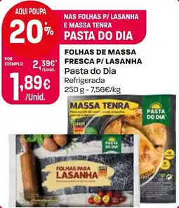 Intermarché Folhas de massa fresca p/ lasanha pasta do dia promoção
