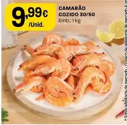 Intermarché Camarão cozido 30/50 promoção
