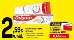 Intermarché Dentífrico total colgate promoção
