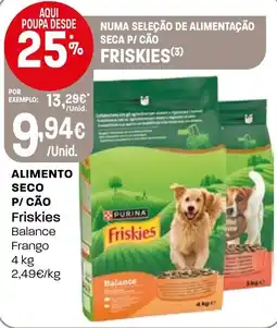 Intermarché alimento seco p/ cão friskies balance frango promoção