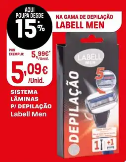 Intermarché sistema lâminas p/ depilação labell men promoção